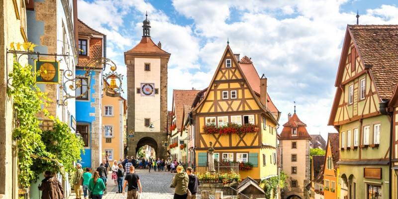 Ansicht in Rothenburg ob der Tauber